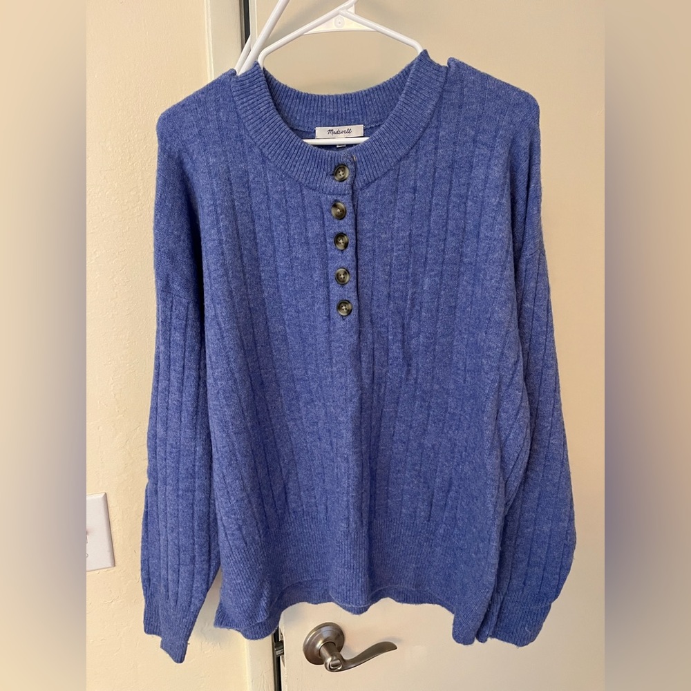 Madewell Bowden Henley crewneck pullover sweater, oversized fit